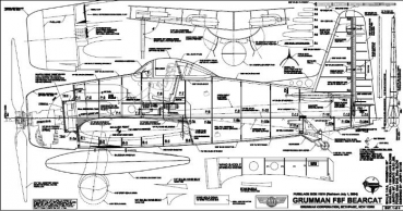 Grumman F8F Bearcat 1/5.5 Bauplan